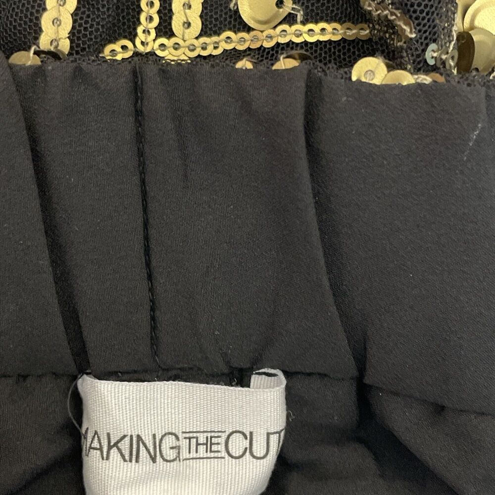 Making The Cut Sequin Maxi Skirt Size Small Black Gold Witch Gypsy Lolita NWT - Picture 11 of 16